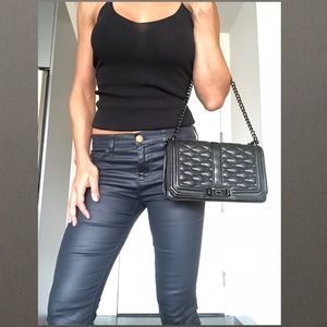 Blue leather-like pants 👖